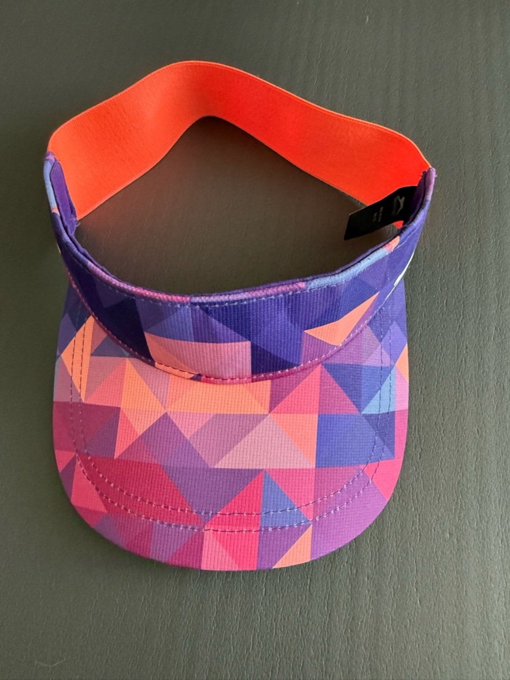 Slazenger Women’s Pink & Purple Geometric Sun Visor with Orange Band